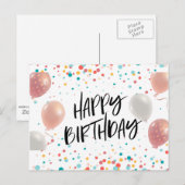 Glückliche Geburtstagsfeier Postkarte (Vorne/Hinten)