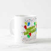 Glückliche Geburtstagsfeiern Kaffeetasse (Vorderseite Links)
