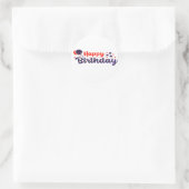 Glückliche Geburtstagsfeiern Runder Aufkleber (Tasche)