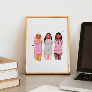 Glückliche Geburtstagsfotografie pinkfarbene Mädch Poster