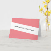 glückliche Geburtstagsfrau Karte (Gelbe Blume)