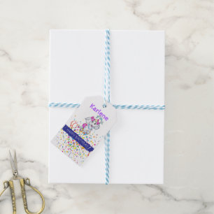 Glückliche Geburtstagsgeschenk-Tags Elefant Geschenkanhänger