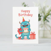 Glückliche Geburtstagskarte (Stehend Vorderseite)