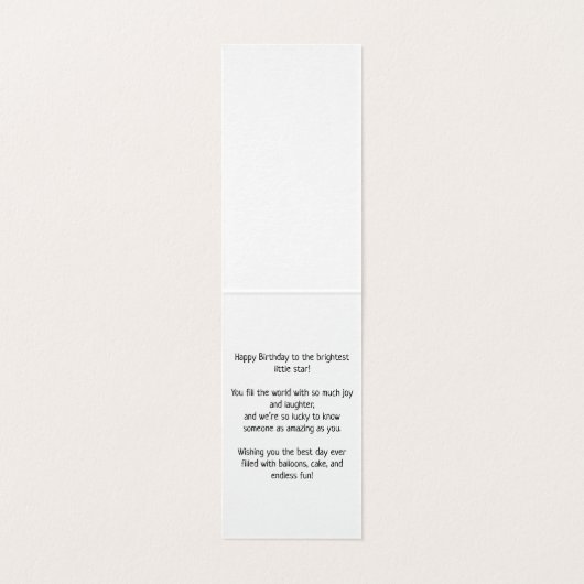 Glückliche Geburtstagskarte (Innenseite Aufgefaltet)