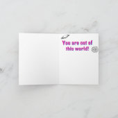 Glückliche Geburtstagskarte Alien Feiertagskarte (Innenseite)