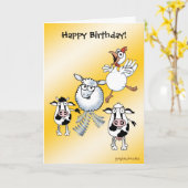 Glückliche Geburtstagskarte aus der Gruppe Karte (Gelbe Blume)