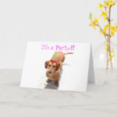 Glückliche Geburtstagskarte Dackel Karte (Gelbe Blume)