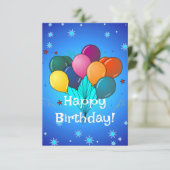 Glückliche Geburtstagskarte Dankeskarte (Stehend Vorderseite)