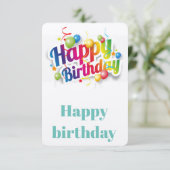 Glückliche Geburtstagskarte Dankeskarte (Stehend Vorderseite)