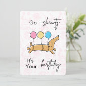 Glückliche Geburtstagskarte / Einladung (Stehend Vorderseite)