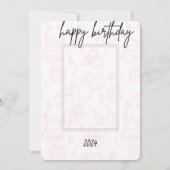 Glückliche Geburtstagskarte / Einladung (Rückseite)