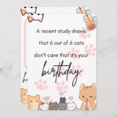 Glückliche Geburtstagskarte / Einladung (Vorne/Hinten)