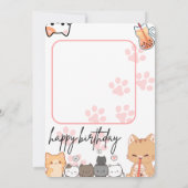 Glückliche Geburtstagskarte / Einladung (Rückseite)