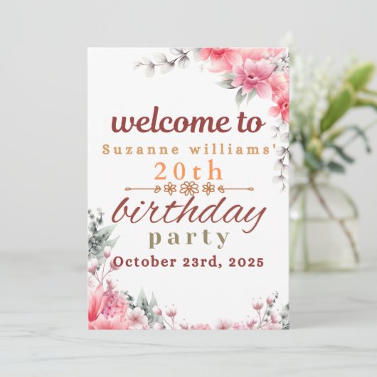 Glückliche Geburtstagskarte Einladung (Stehend Vorderseite)