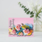 Glückliche Geburtstagskarte Feiertagspostkarte (Stehend Vorderseite)