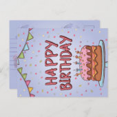 Glückliche Geburtstagskarte Feiertagspostkarte (Vorne/Hinten)