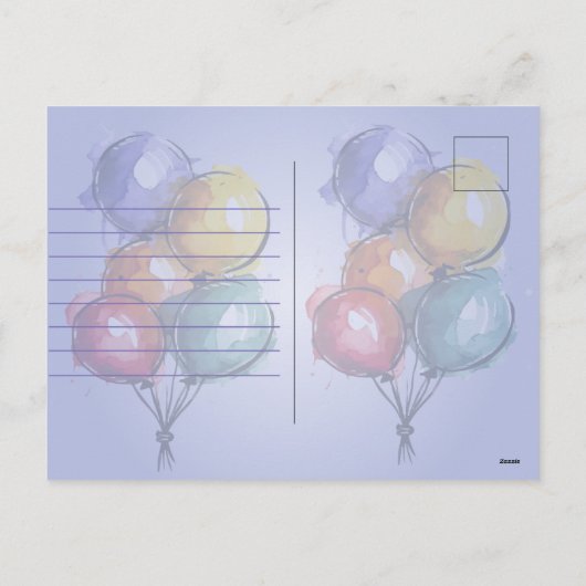 Glückliche Geburtstagskarte Feiertagspostkarte (Rückseite)