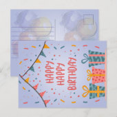 Glückliche Geburtstagskarte Feiertagspostkarte (Vorne/Hinten)