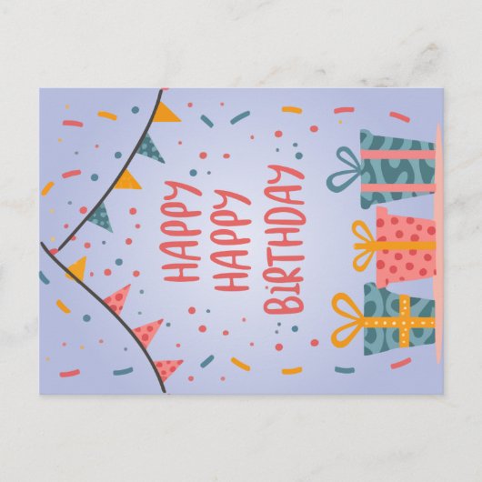 Glückliche Geburtstagskarte Feiertagspostkarte (Vorderseite)
