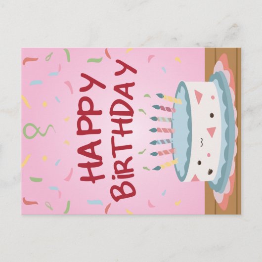 Glückliche Geburtstagskarte Feiertagspostkarte (Vorderseite)