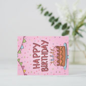 Glückliche Geburtstagskarte Feiertagspostkarte (Stehend Vorderseite)