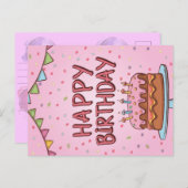 Glückliche Geburtstagskarte Feiertagspostkarte (Vorne/Hinten)