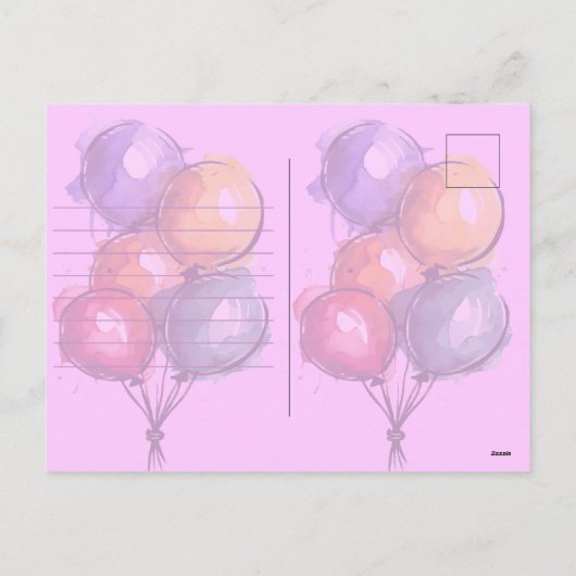 Glückliche Geburtstagskarte Feiertagspostkarte (Rückseite)