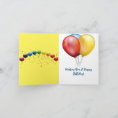 Glückliche Geburtstagskarte für das Schicksal Karte (Innenseite)