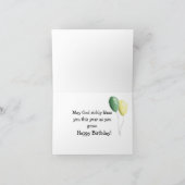 Glückliche Geburtstagskarte für Fox und Balloons Dankeskarte (Innenseite)