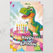 Glückliche Geburtstagskarte für Kinder (Vorne/Hinten)