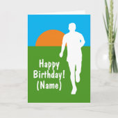 Glückliche Geburtstagskarte für Laufbegeisterte Karte (Vorderseite)