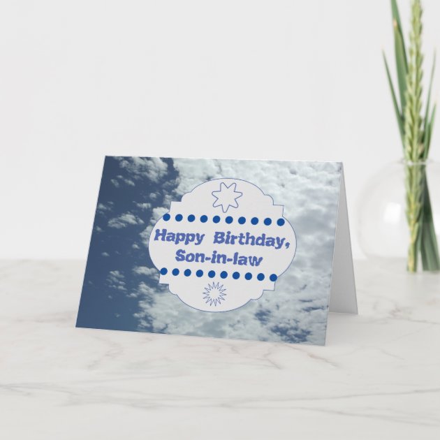 Geburtstagskarte Für Schwiegersohn – Mit Goldgeprägter Botschaft & Gestanztem Rand (12,7x22,9 Cm)