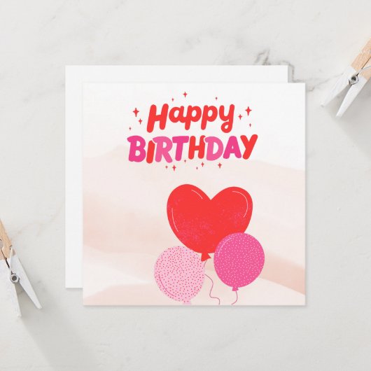 Glückliche Geburtstagskarte Karte (Vorderseite/Rückseite Beispiel)