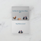 Glückliche Geburtstagskarte - Katzen und Hühner Dankeskarte (Innenseite)