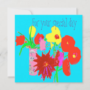 Glückliche Geburtstagskarte mit glücklichen Blume Karte