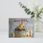 Glückliche Geburtstagskarte modern Postkarte (Stehend Vorderseite)