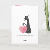 Glückliche Geburtstagskarte Niedlich Kitty Grußkar Karte (Rückseite)