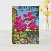 Glückliche Geburtstagskarte Orchids Grußkarte Karte (Gelbe Blume)