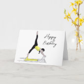 Glückliche Geburtstagskarte Pilates Karte (Gelbe Blume)