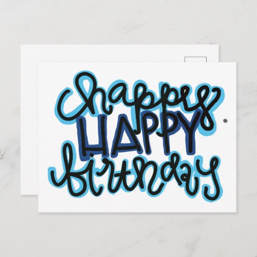 Glückliche Geburtstagskarte Postkarte (Vorne/Hinten)