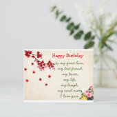 Glückliche Geburtstagskarte Postkarte (Stehend Vorderseite)