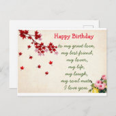 Glückliche Geburtstagskarte Postkarte (Vorne/Hinten)