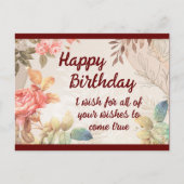 Glückliche Geburtstagskarte Postkarte (Vorderseite)