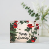 Glückliche Geburtstagskarte, Pupies-Blume, Postkarte (Stehend Vorderseite)