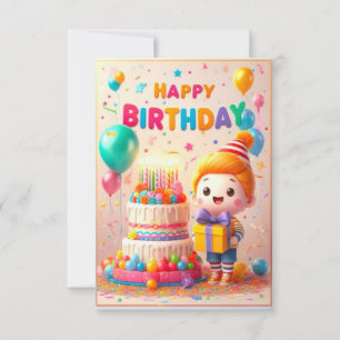 Glückliche Geburtstagskarte RSVP Karte