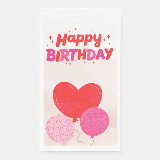 Glückliche Geburtstagskarte Serviette (Vorderseite)