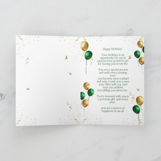 Glückliche Geburtstagskarten Karte (Innenseite)