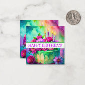 Glückliche Geburtstagskarten, niedlich, Vorrat! Mitteilungskarte (Vorderseite/Rückseite Beispiel)