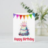 Glückliche Geburtstagskarten Postkarte (Stehend Vorderseite)