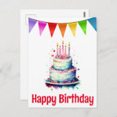 Glückliche Geburtstagskarten Postkarte (Vorne/Hinten)